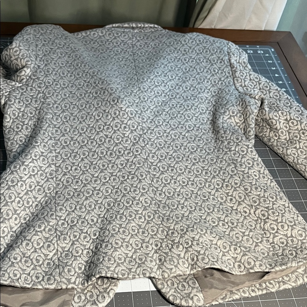 Zanella Light Gray Patterned Blazer - image 6